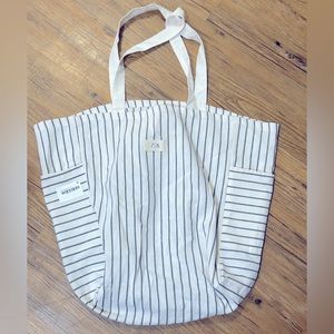 Nwt-Zara striped tote bag in canvas l